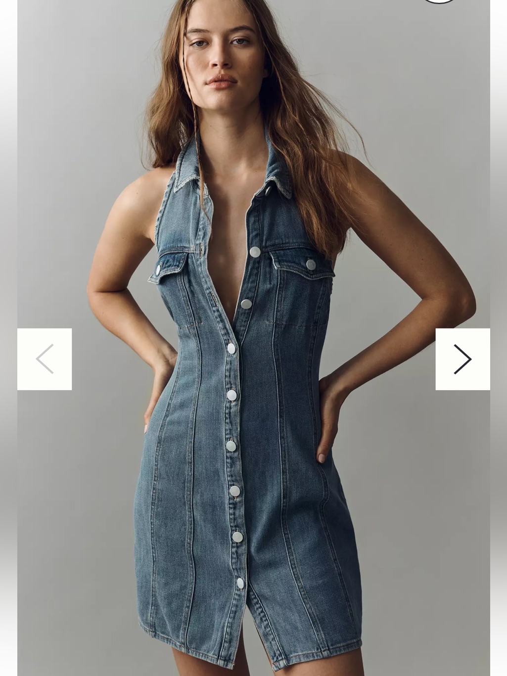 Pilcro Size Small Sleeveless Denim Mini Jean Dress